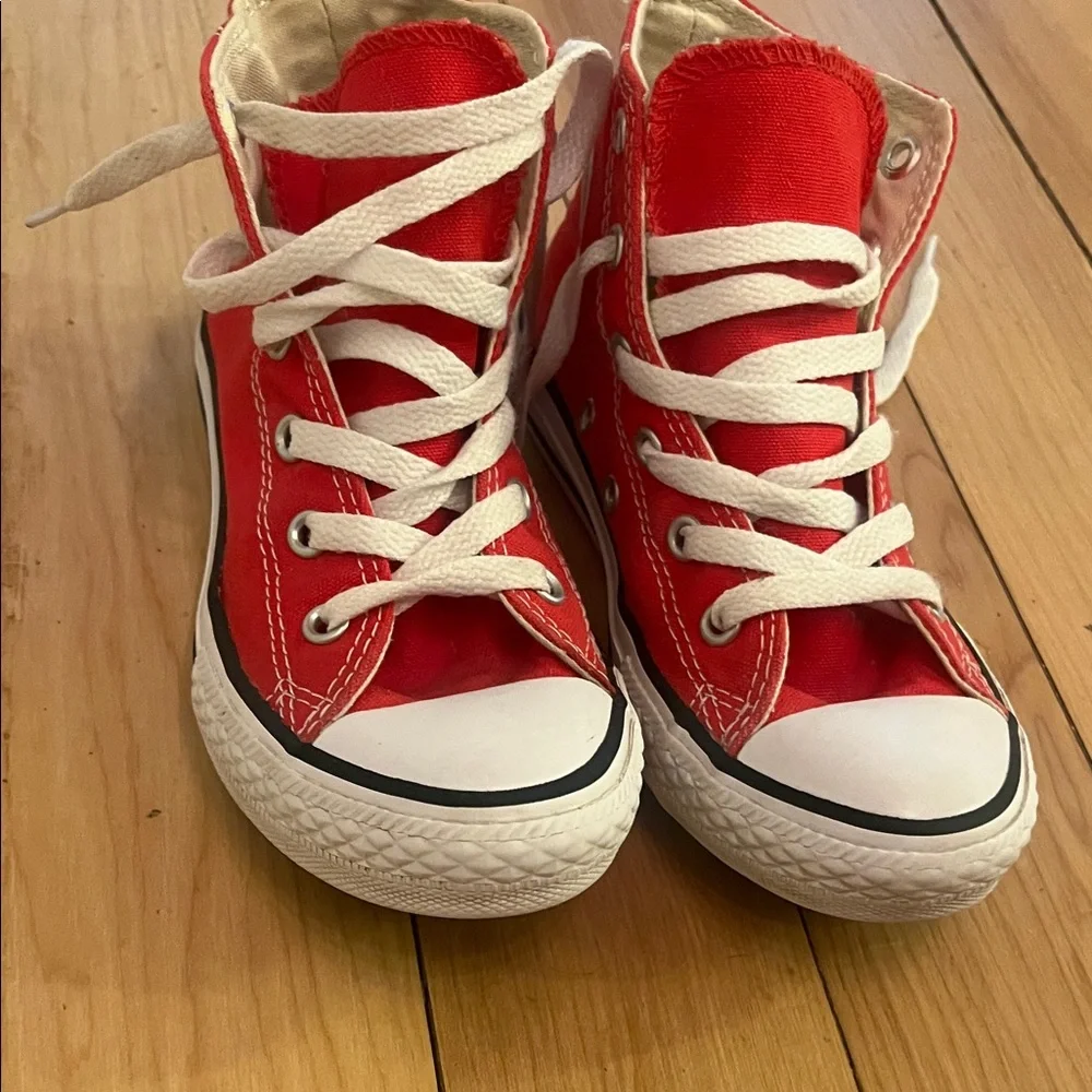 Converse Kids Red High-Top Sneakers - Picture 8 of 8